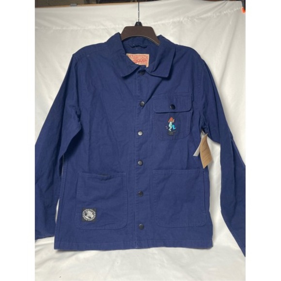 Brooklyn Cloth Other - NWT Brooklyn Cloth Shroom Shacket Overshirt Jacket Blue with Mushroom S